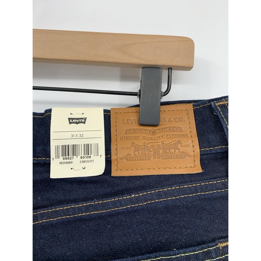 Levis Wide Leg Jeans Womens 31 Blue 728 High Rise Wide Leg Dark Wash Denim NEW - Picture 4 of 10